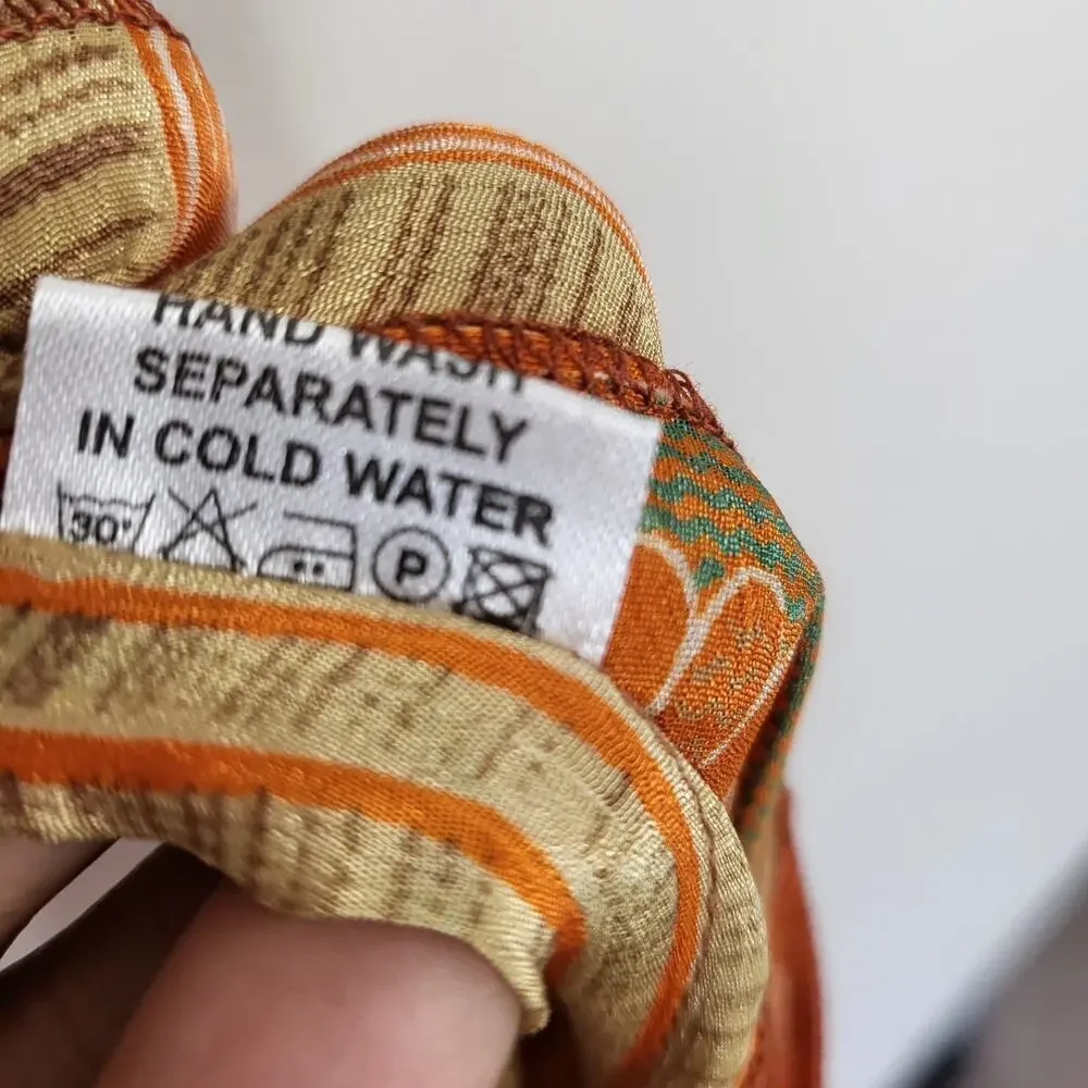 BAIZAAR 100% Silk Wrap Top with Bell Sleeves - Picture 7 of 8